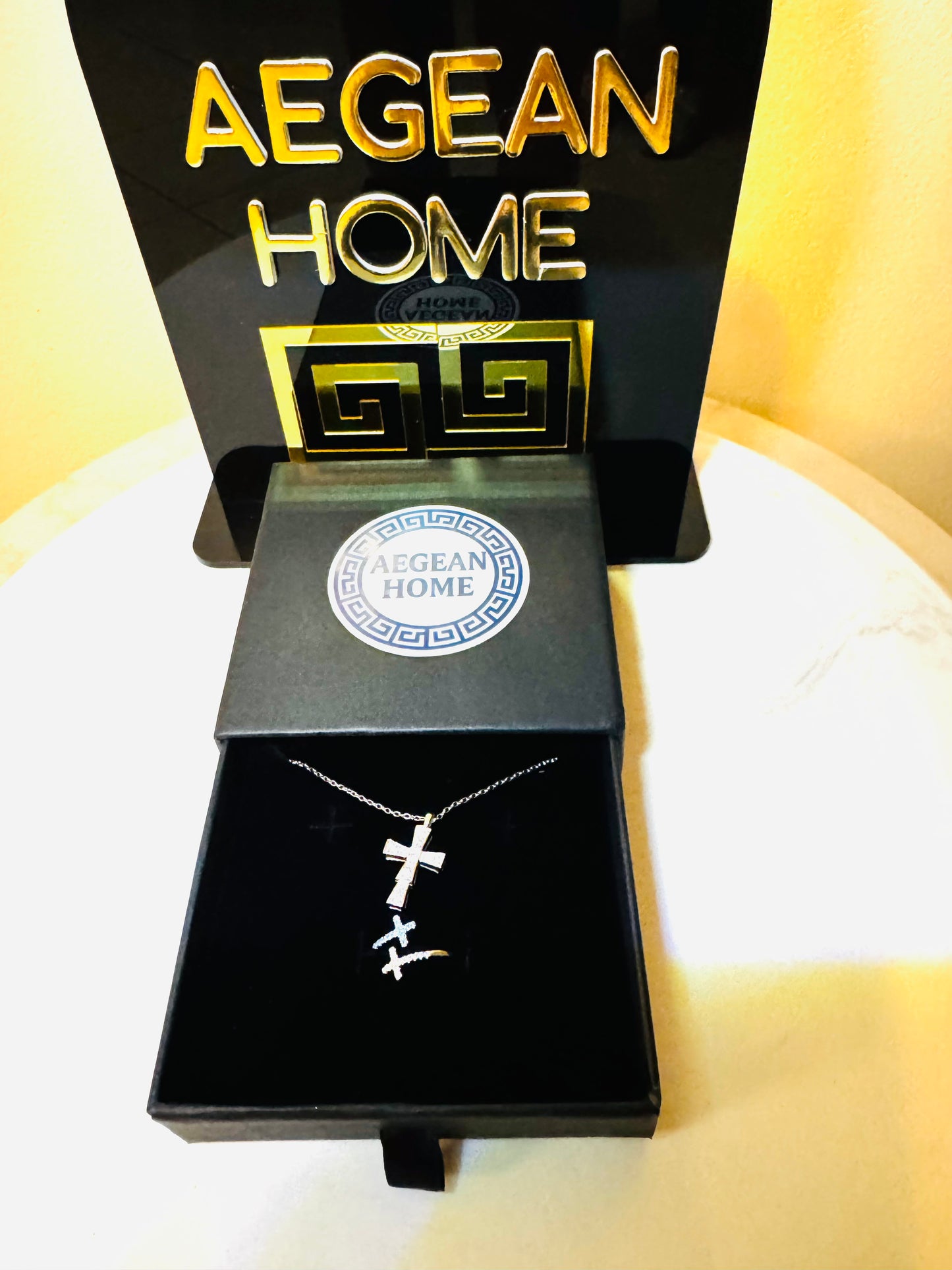 Cross necklace and Ring Set 925