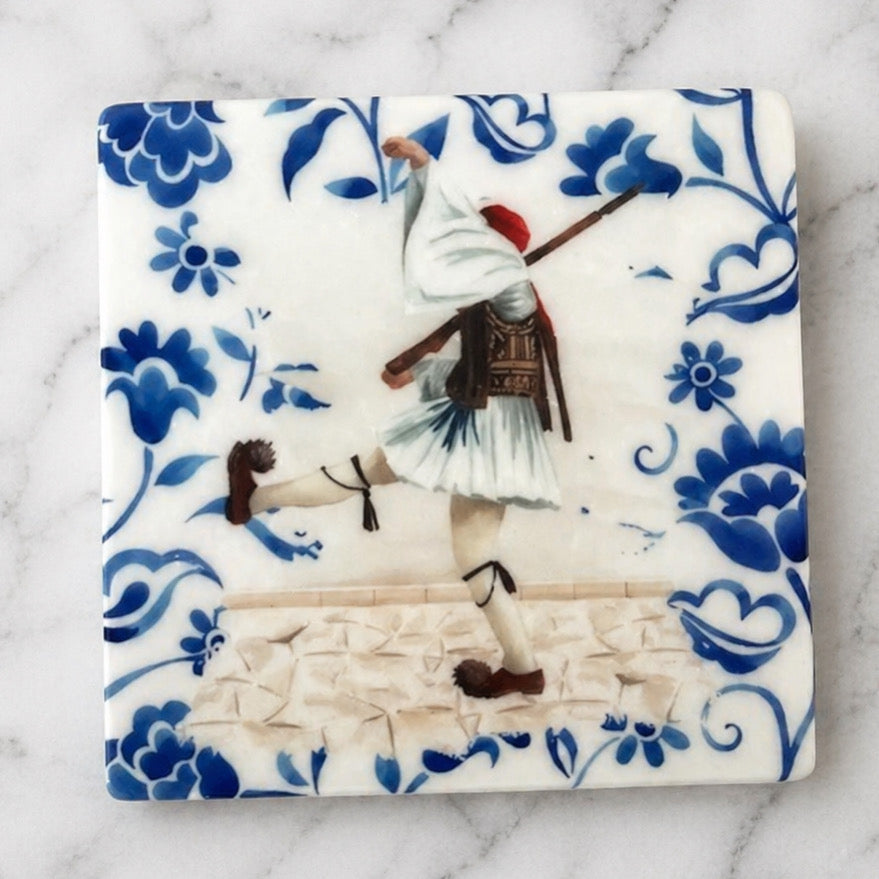 Evzone Thassos Marble Decor Tile