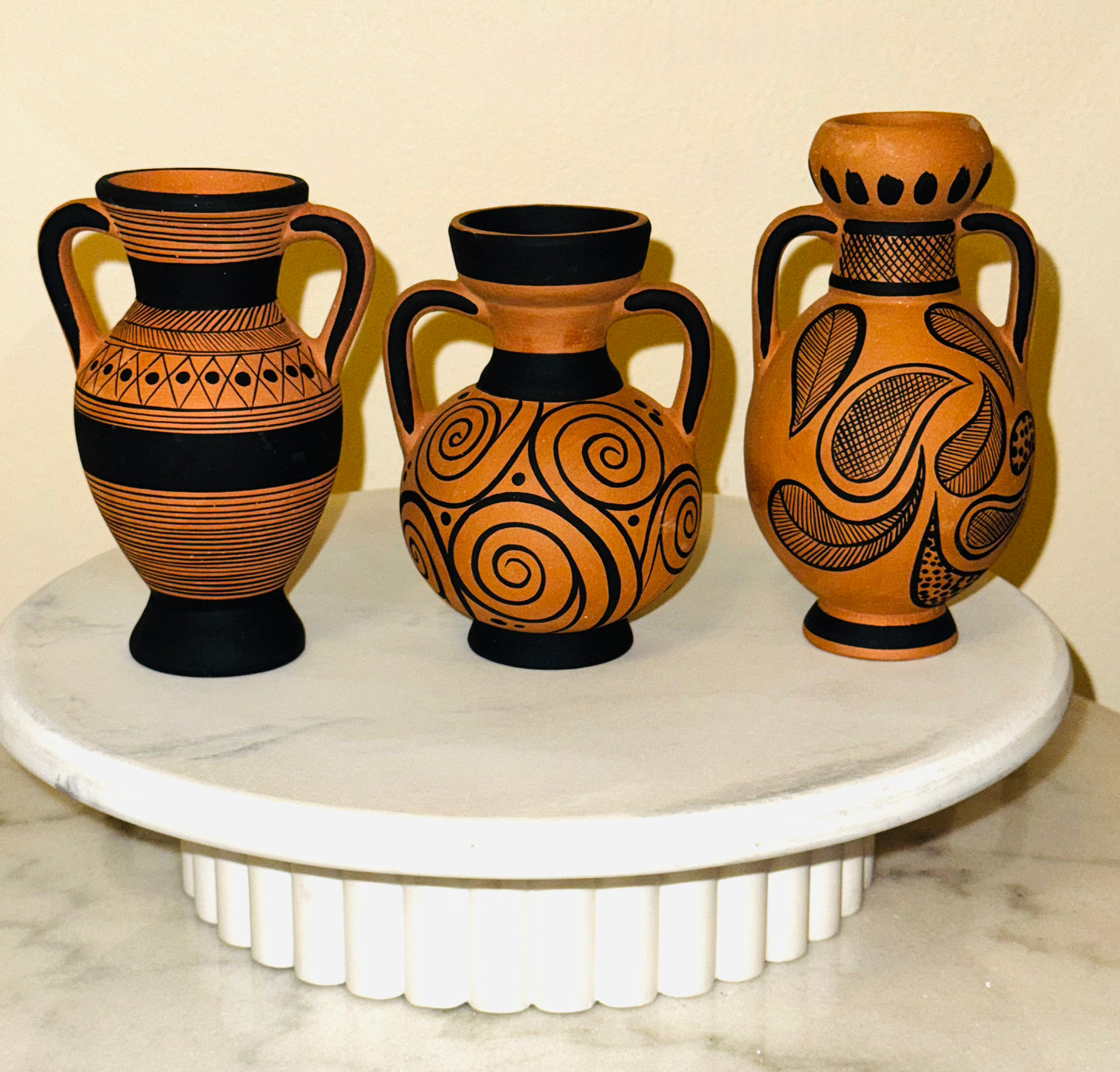 Clay miniature vases