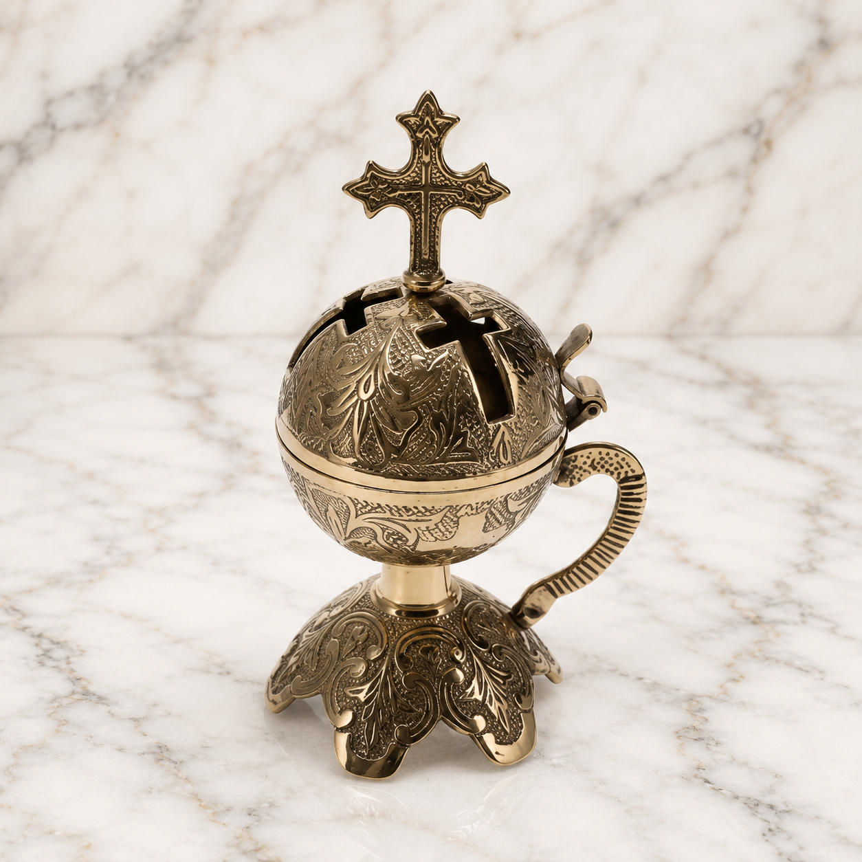 Helios Brass Charcoal Incense Burner