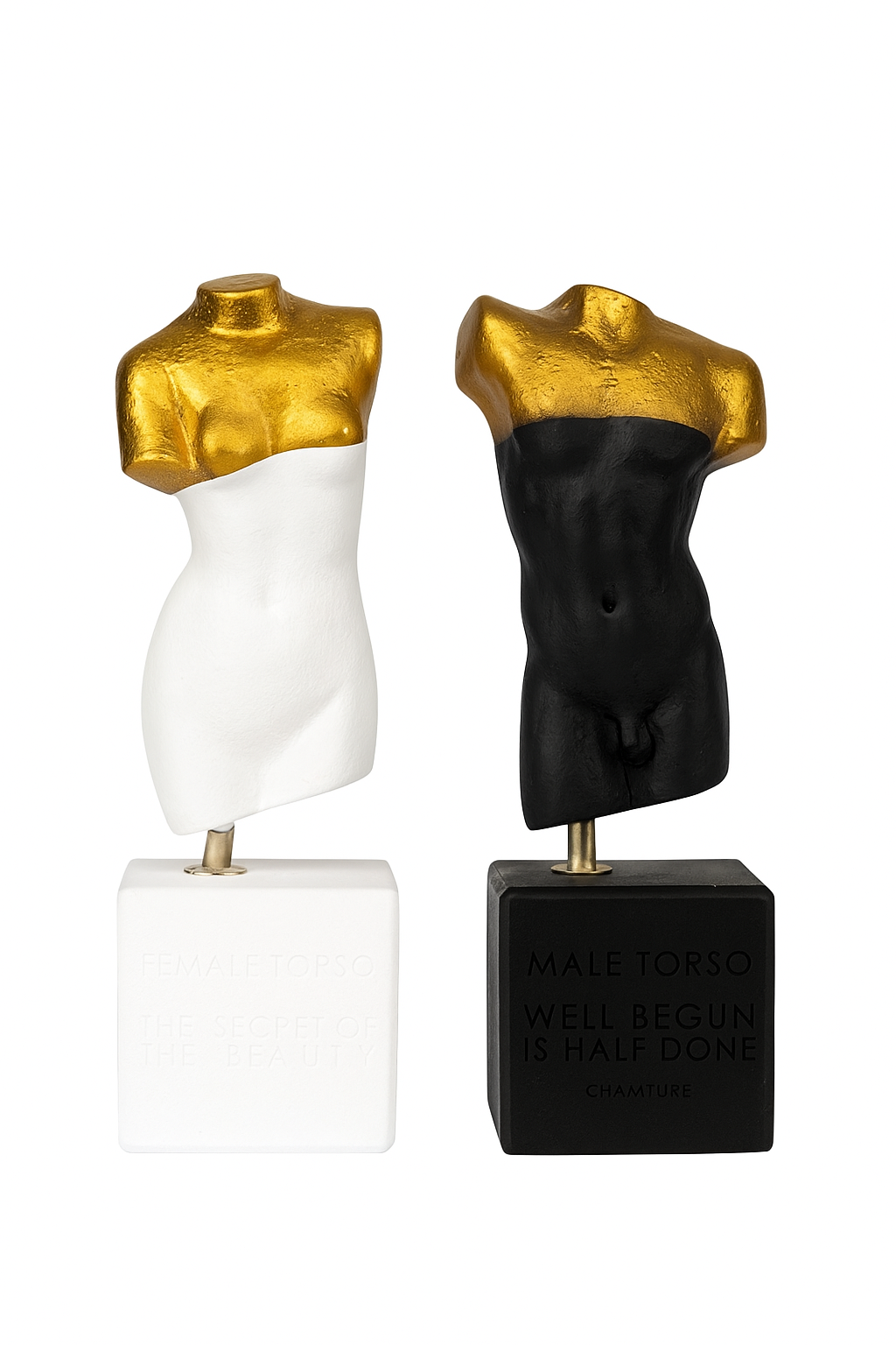 Ancient Female and Male Marble Bust SET