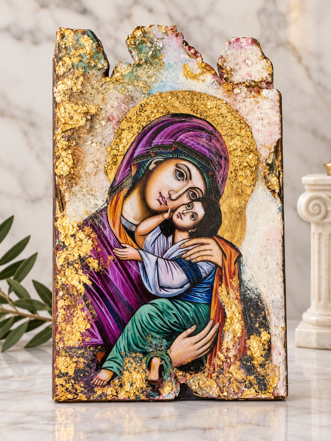 Mother Mary and Baby Jesus Eikon v2