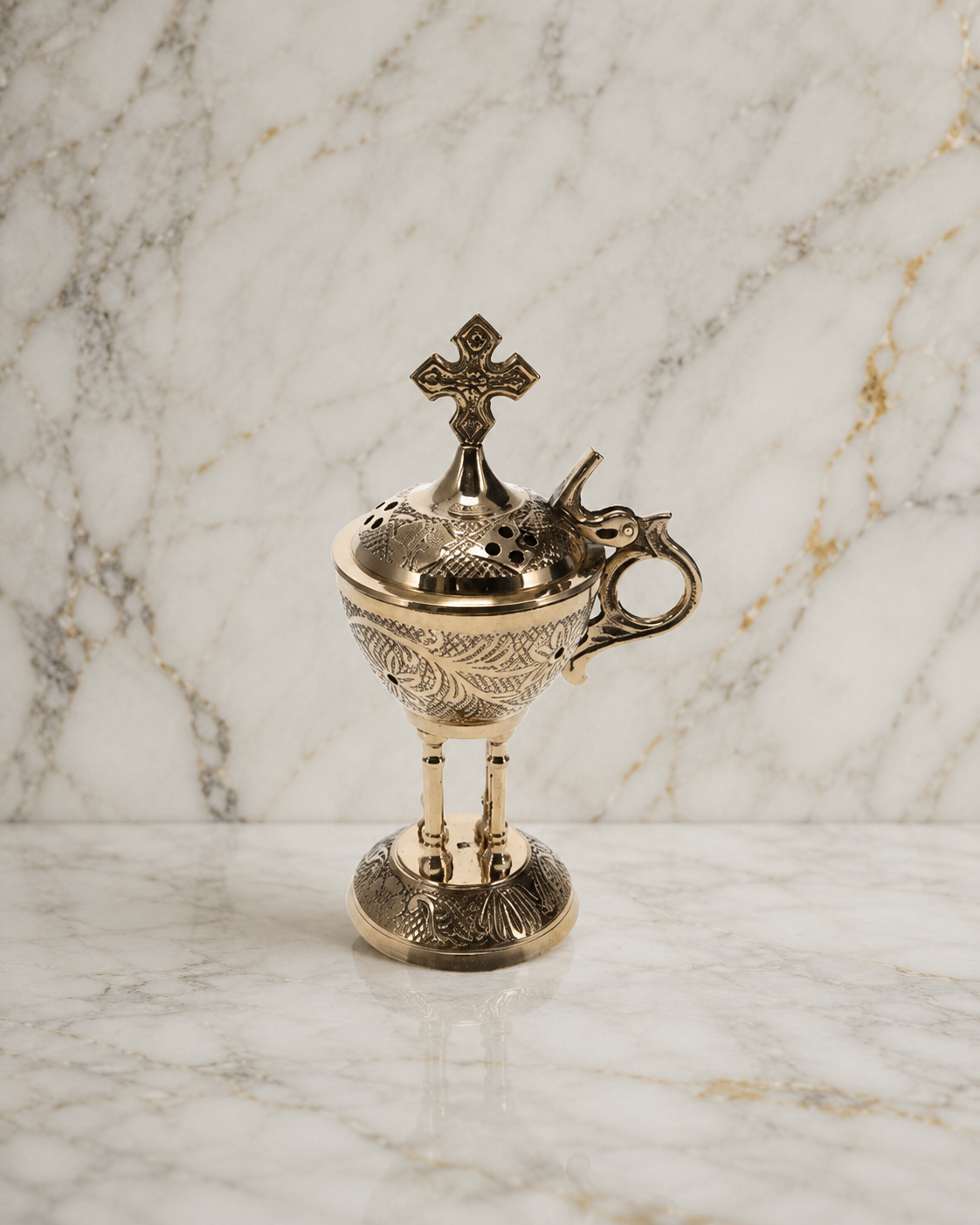 Eternal Flame Brass Incense Burner