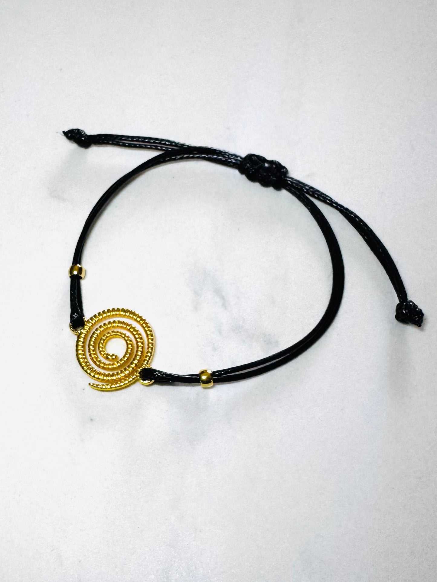 Gold Spiral Corded Bracelet