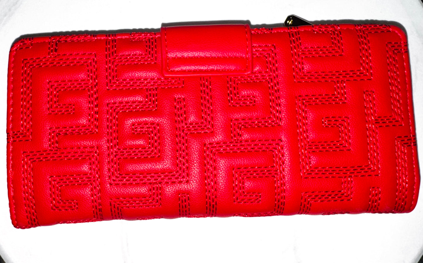 Red Ari Giorgio 3D Greek Key wallet