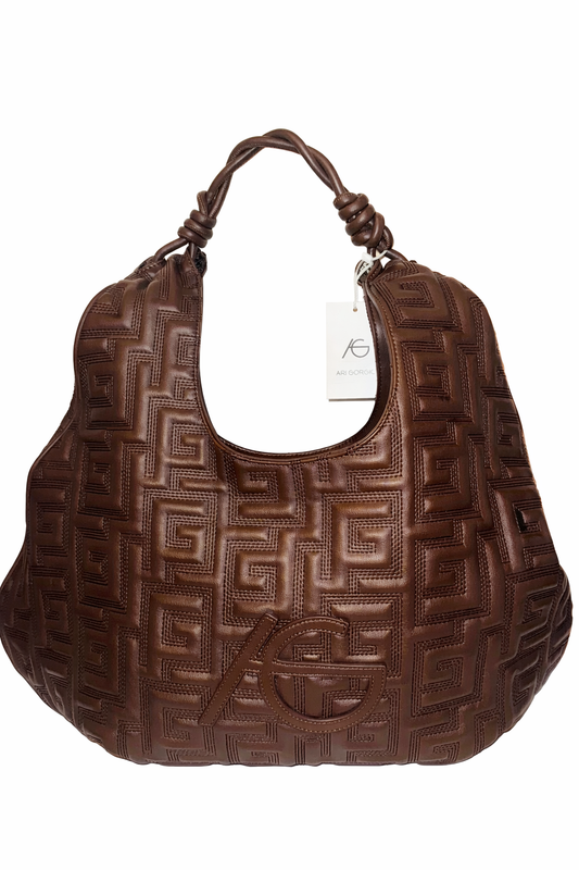 Greca Chocolate 3D Large Tote Ari Giorgio Sokolata Collection