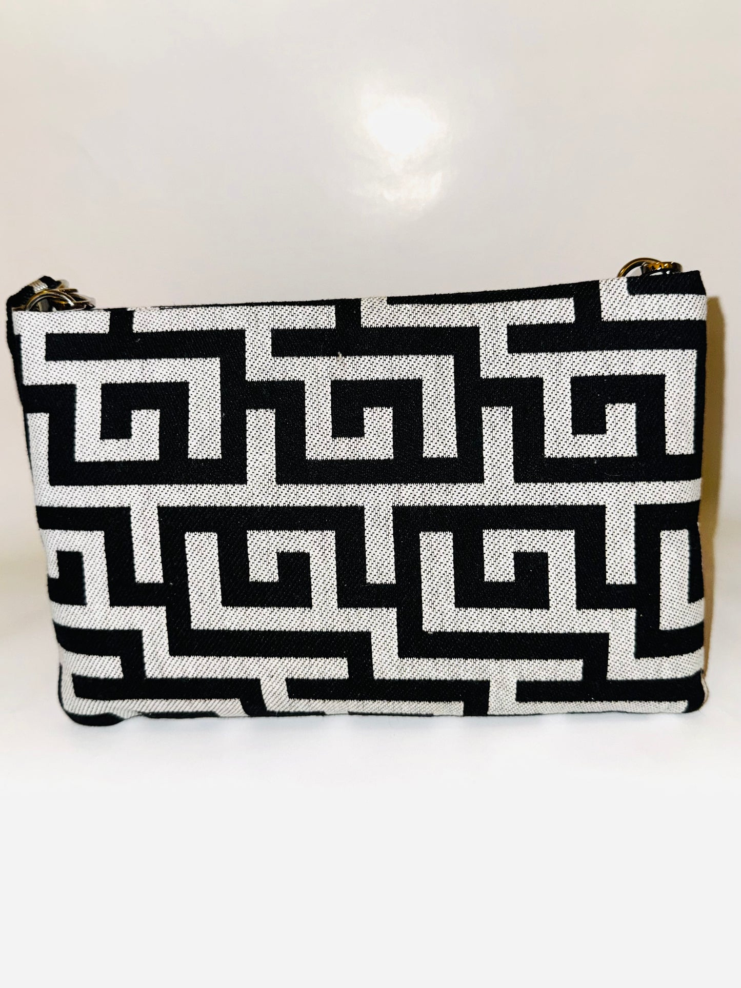 Selene Noir Crossbody Handbag Greek Key Ari Giorgio