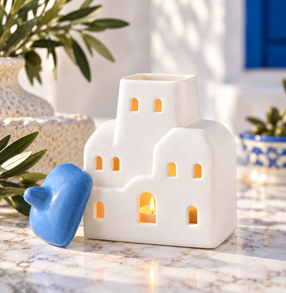 Santorini Ceramic Tea Light Holder & Wax Melt Burner