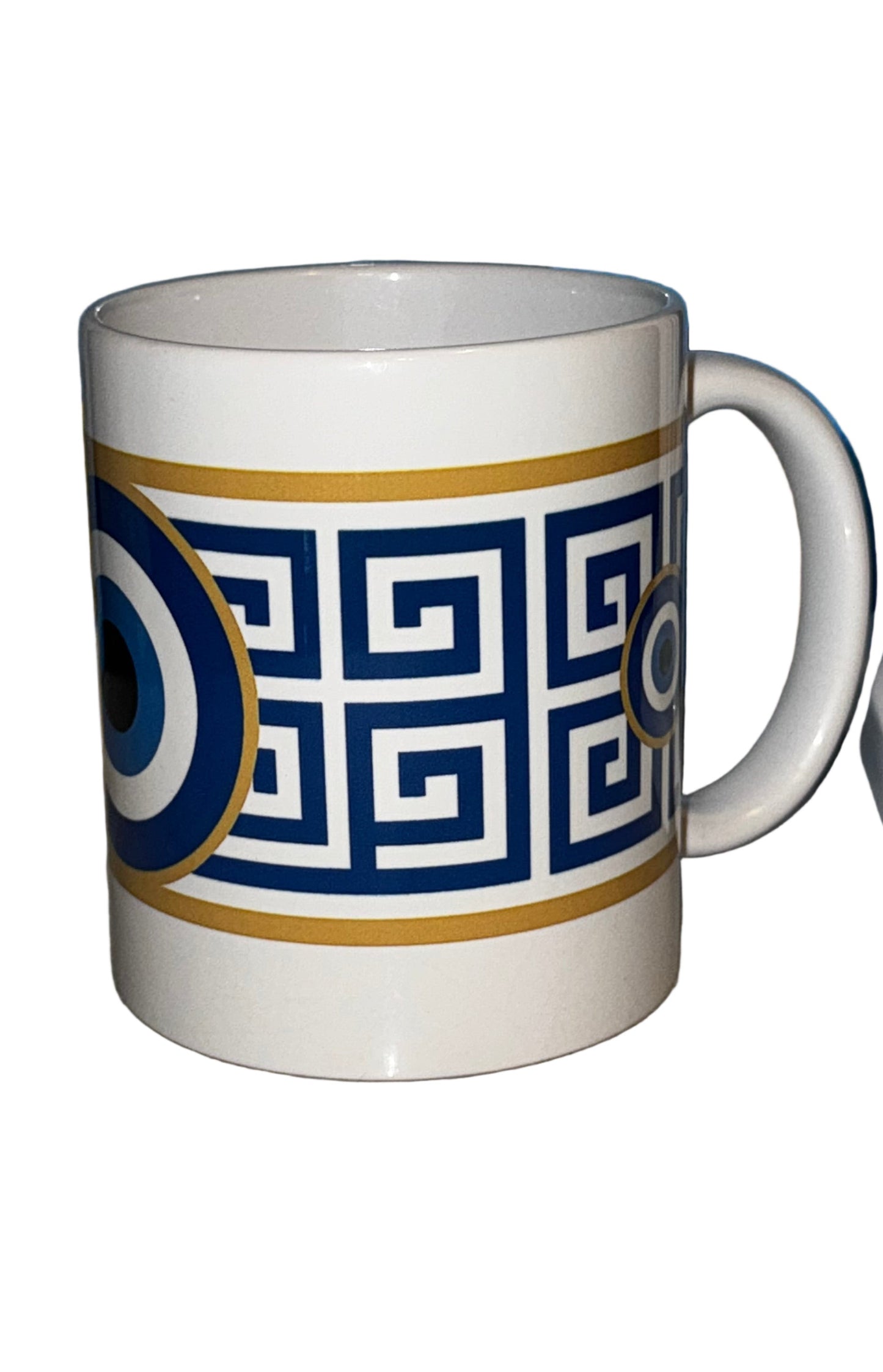 Evil Eye Greek Key Mug