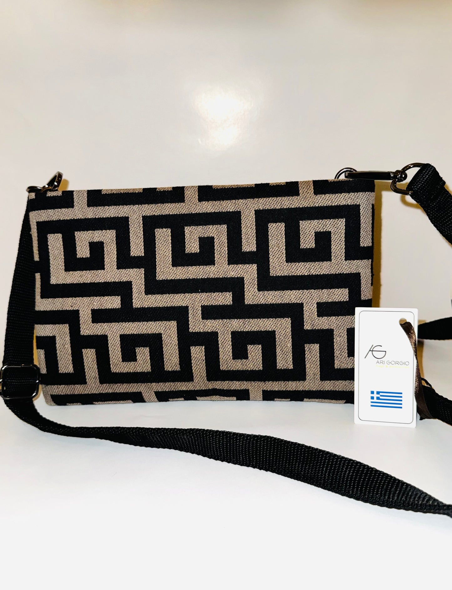 Selene Taba Handbag Greek Key Ari Giorgio