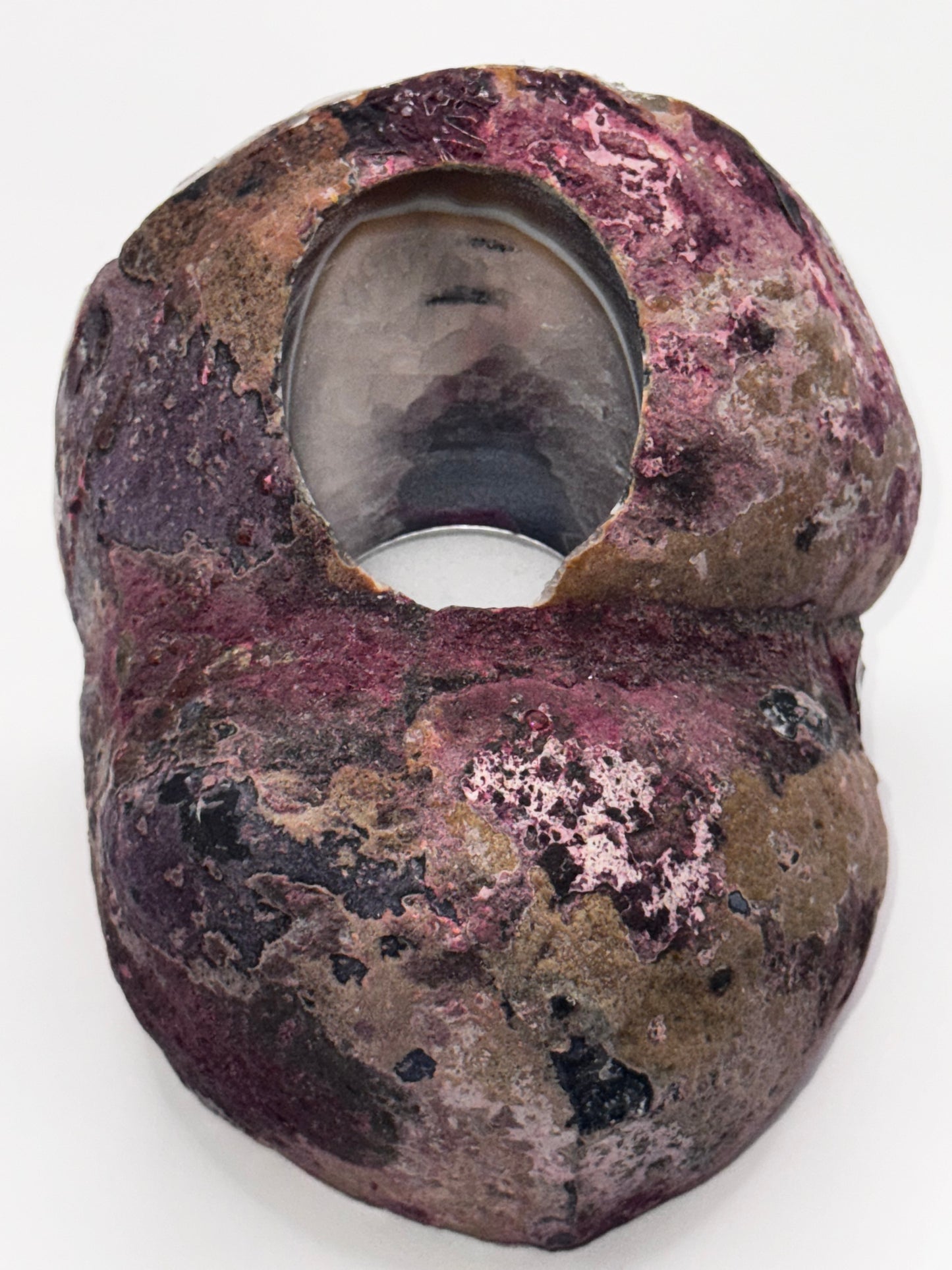 Solid Agate Stone Icon + Candle Holder