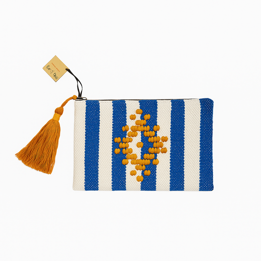 Greek Flag Clutch