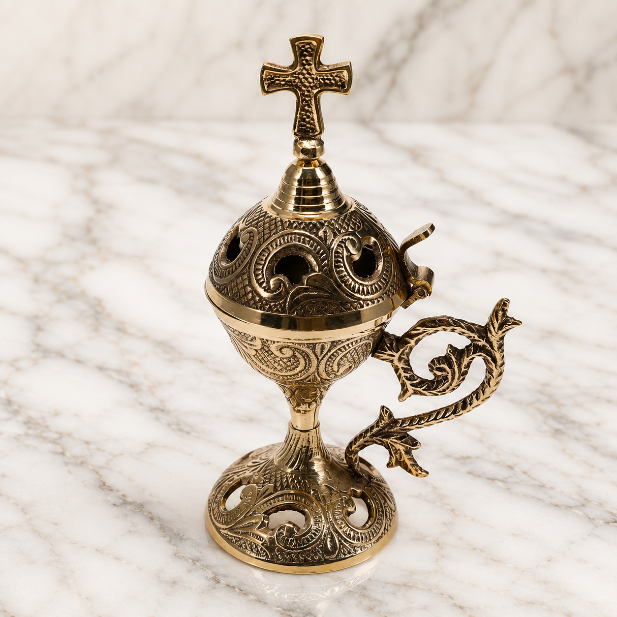 Hellenic Brass Charcoal Incense Burner