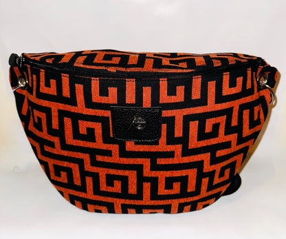 Elektra Meander Shoulder Banana Bag by Ari Giorgio