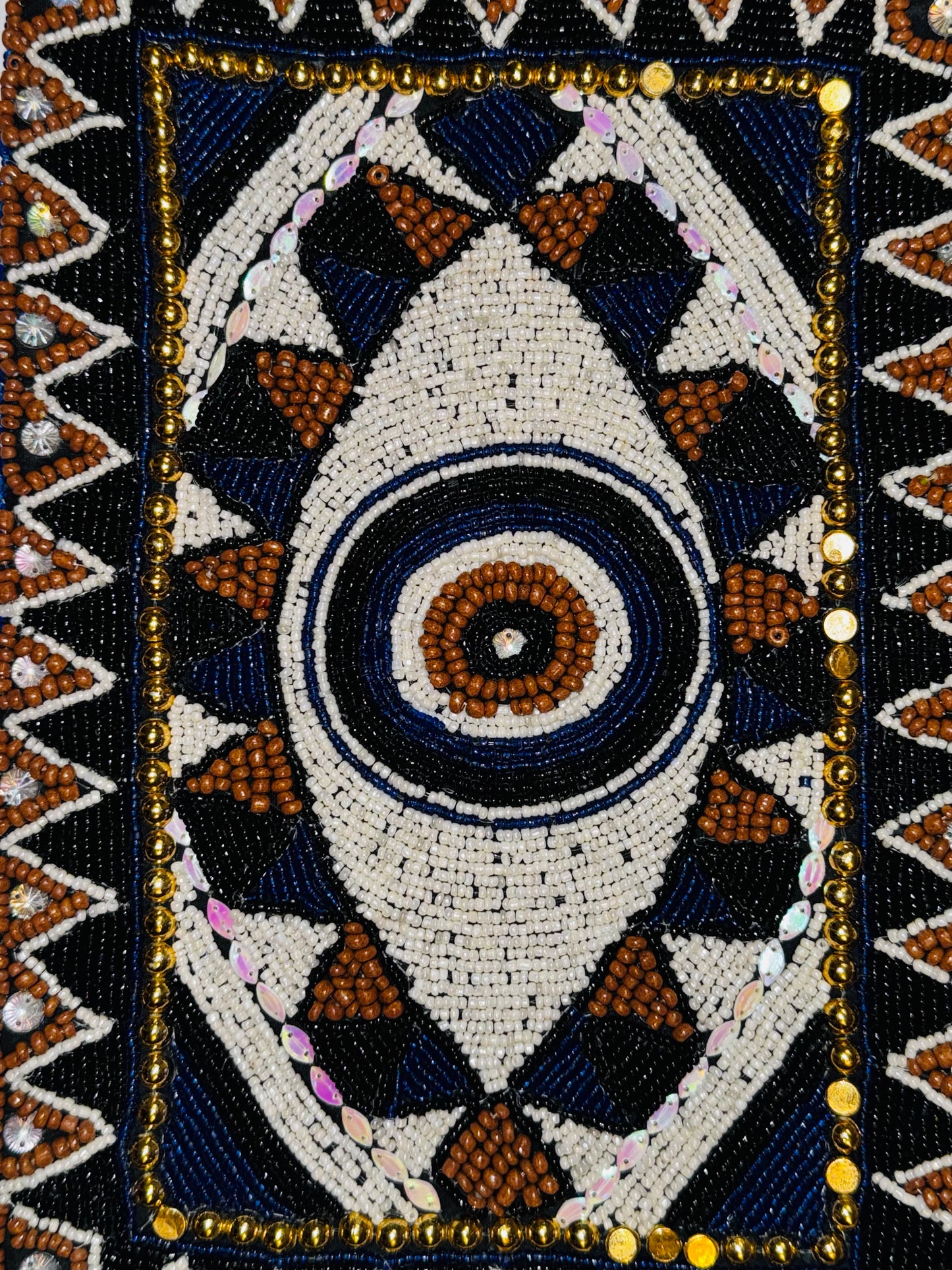 Beaded Evil Eye Clutch