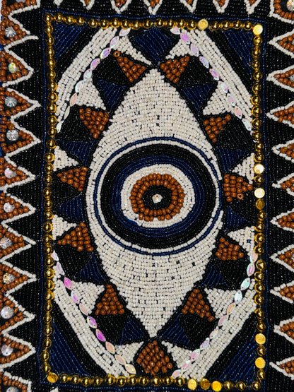 Beaded Evil Eye Clutch