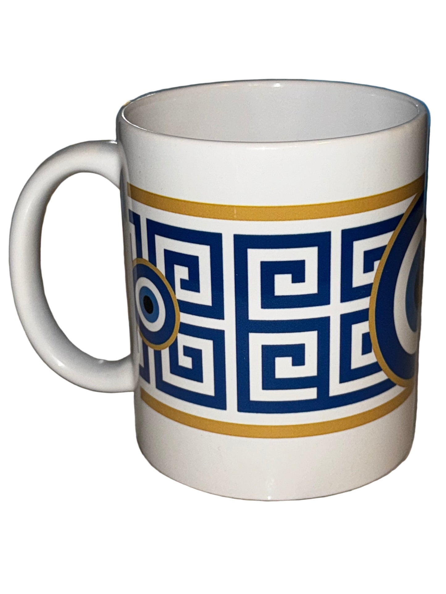 Evil Eye Greek Key Mug