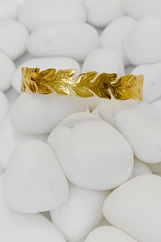 Vine leaf wrist cuff