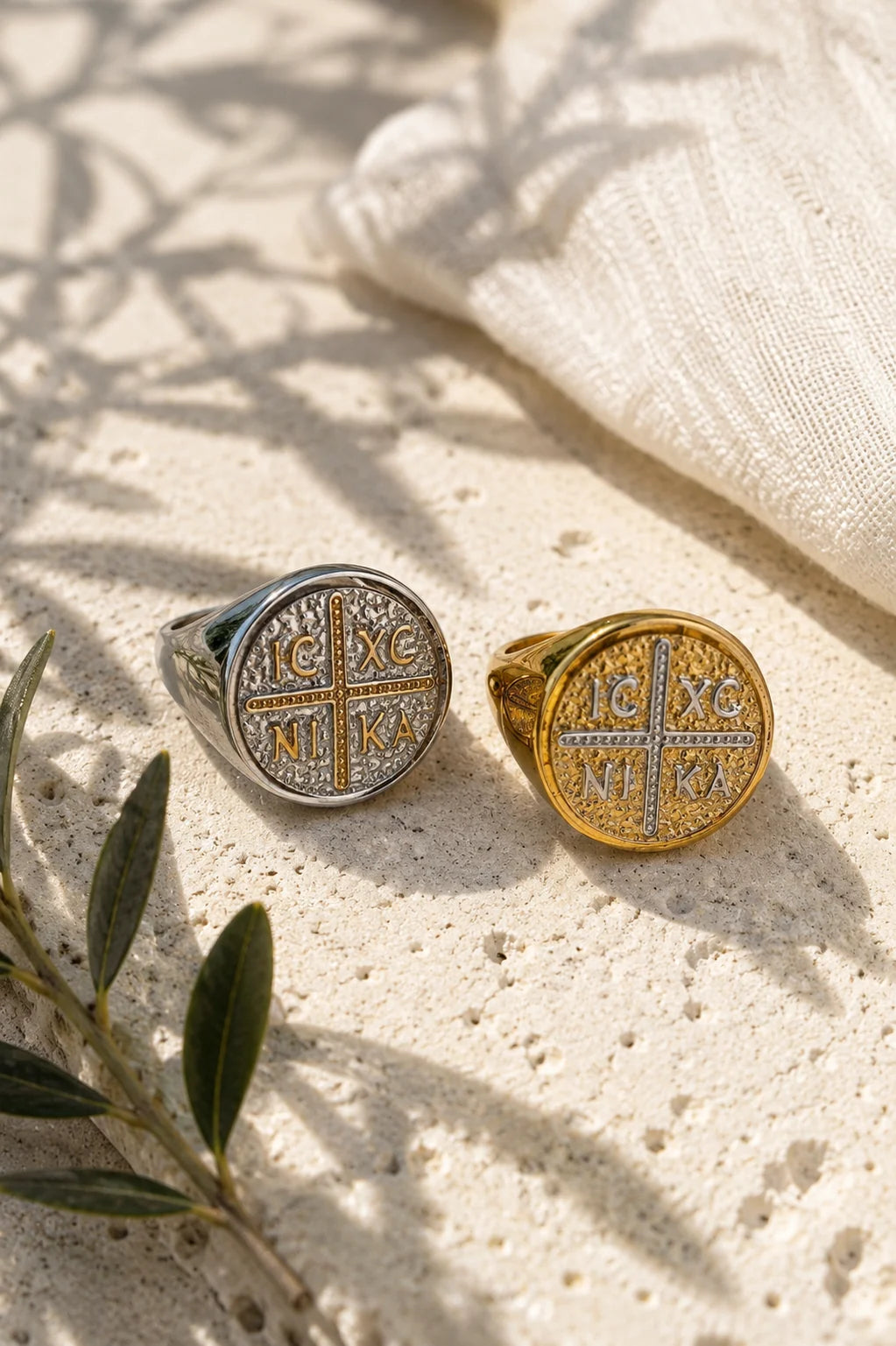 Byzantine IC XC NIKA Signet Rings