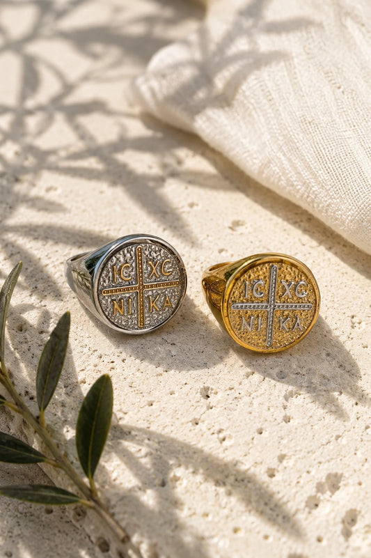 Byzantine IC XC NIKA Signet Rings