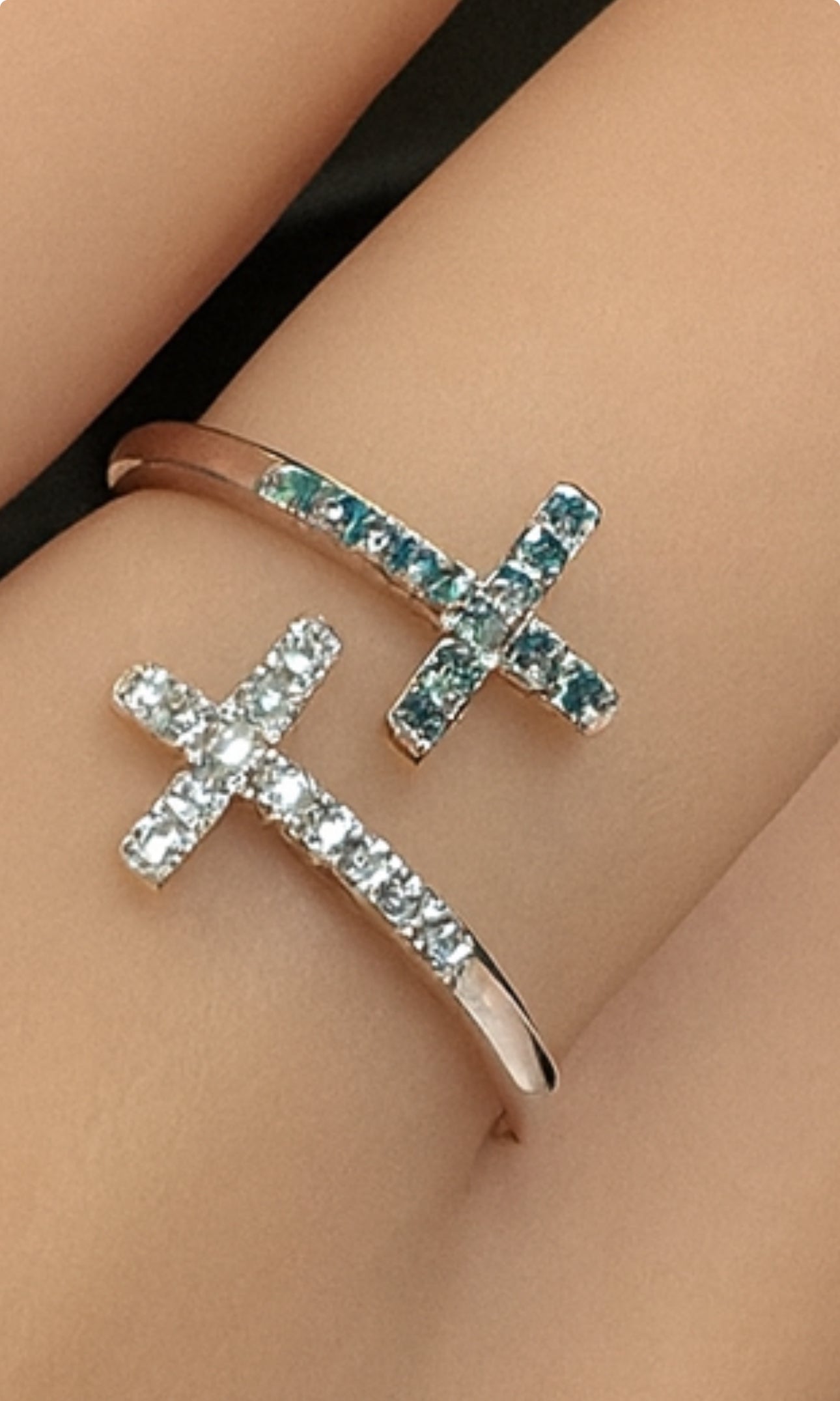 Cross necklace and Ring Set 925