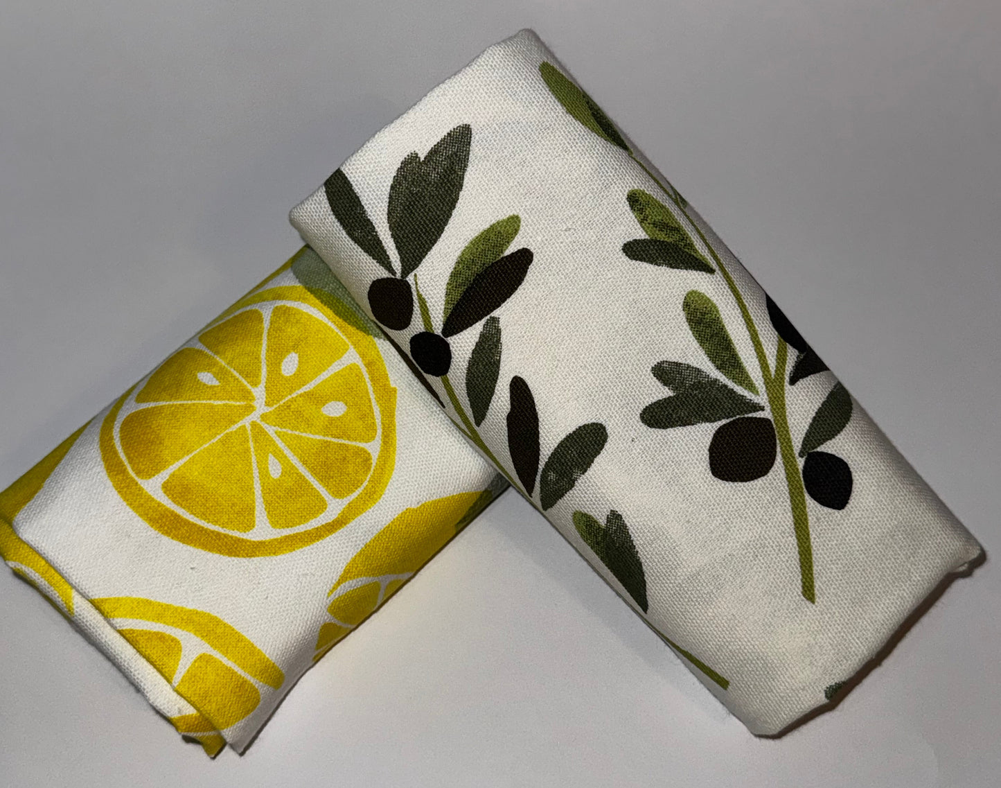 Olive  & Lemon Tea Towel Set