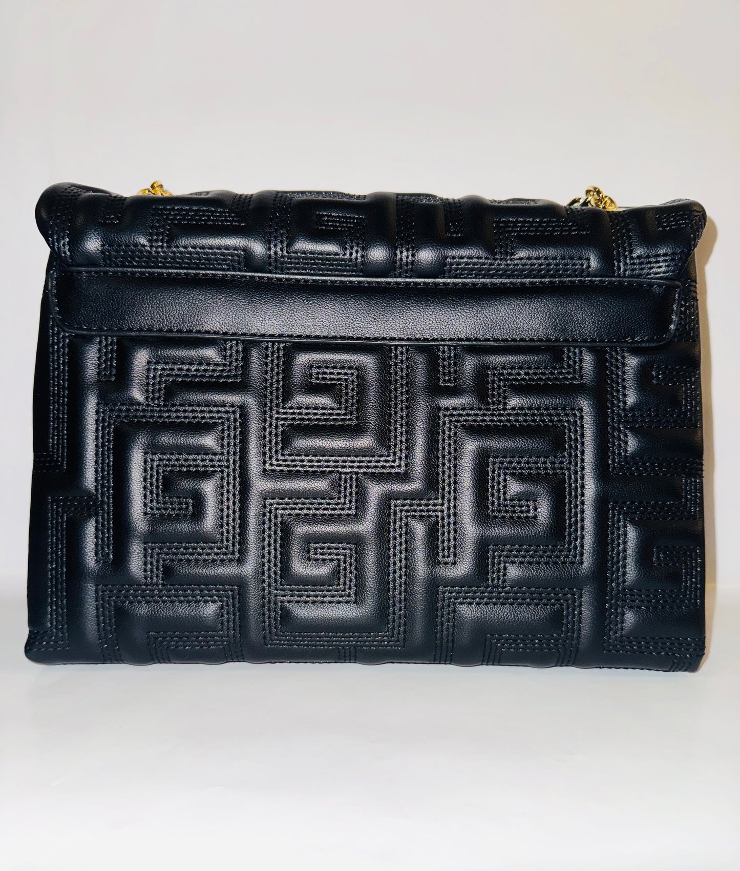 Dalia BLACK Greek key Handbag By Ari Giorgio Greece