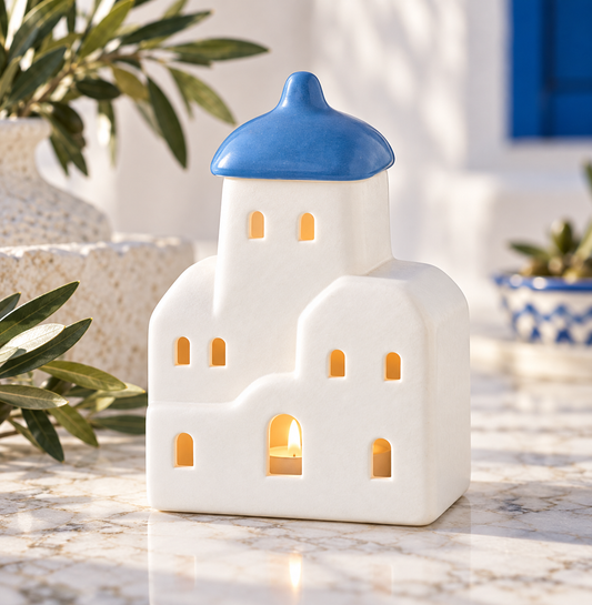 Santorini Ceramic Tea Light Holder & Wax Melt Burner