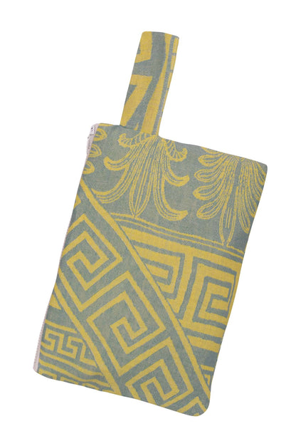 Meandros Yellow Clutch Bag