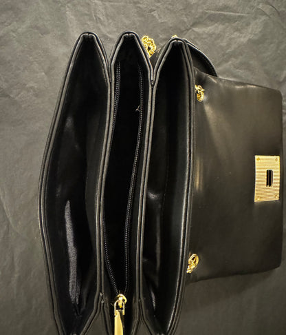 Quilted Ari Giorgio Greece bag black and gold