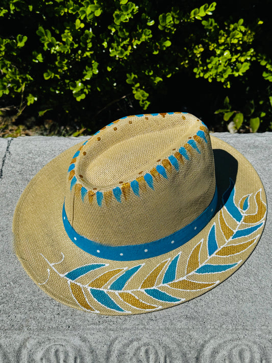 Ecru olive branch hat