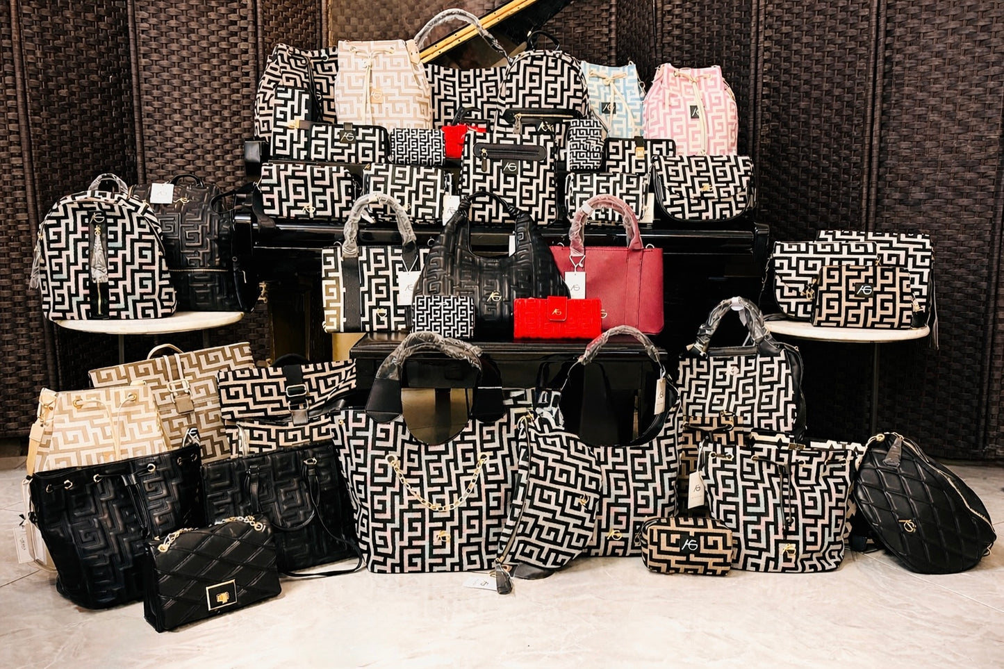 Delphi Greek Key Ari Giorgio Handbag