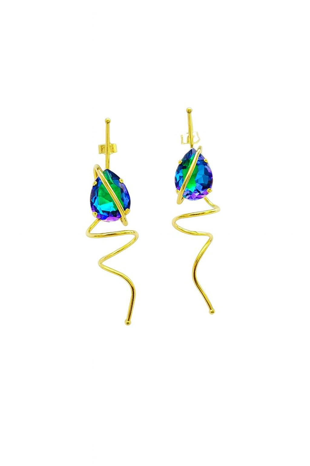 Twisted Blue Drop Earrings
