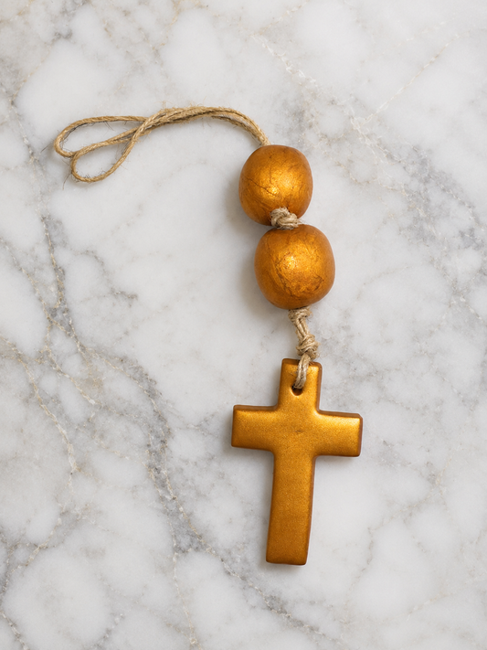 Hanging Cross Ornament Handmade