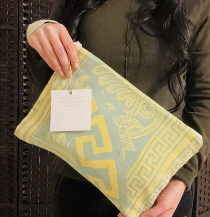 Meandros Yellow Clutch Bag
