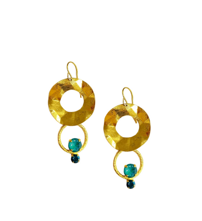 Turquoise 2 Tone Aria Earrings