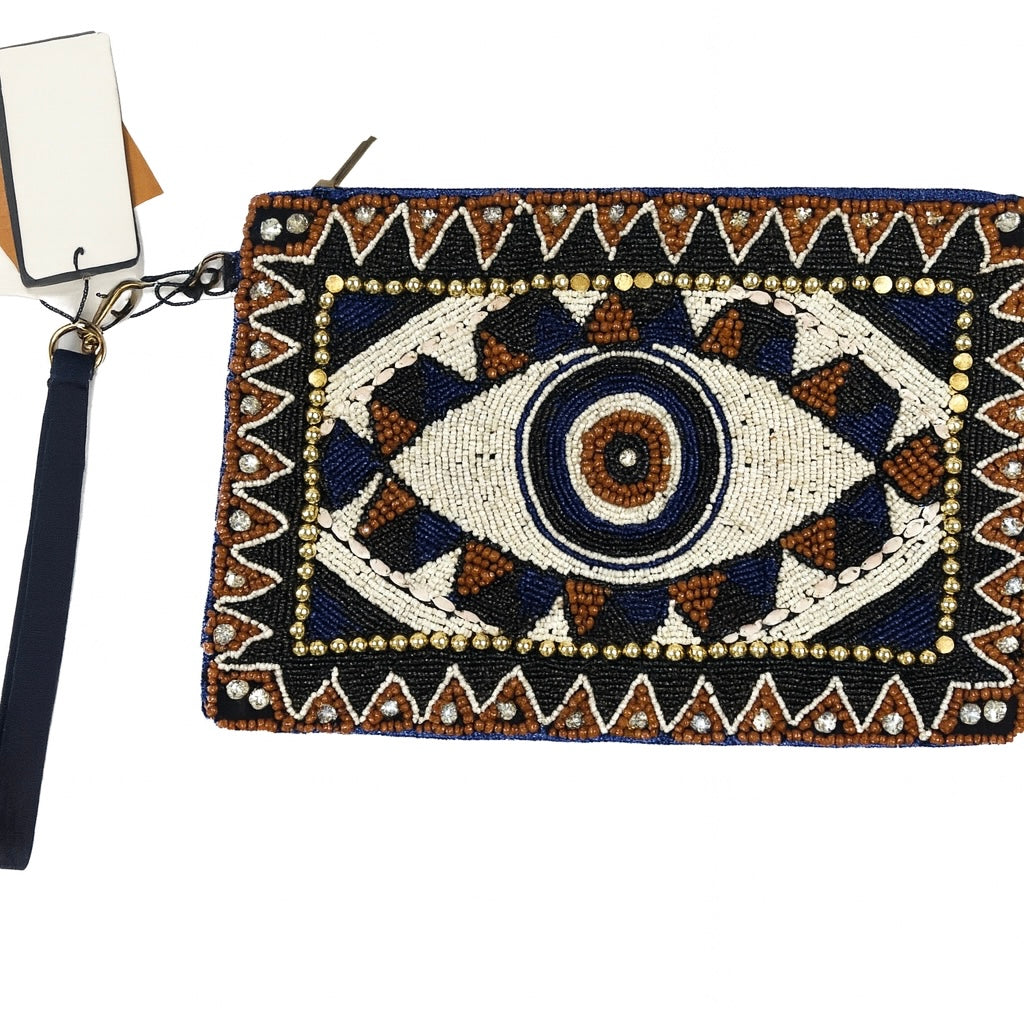 Beaded Evil Eye Clutch