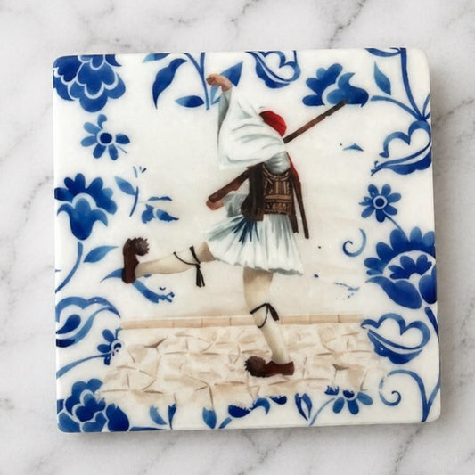Evzone Thassos Marble Decor Tile