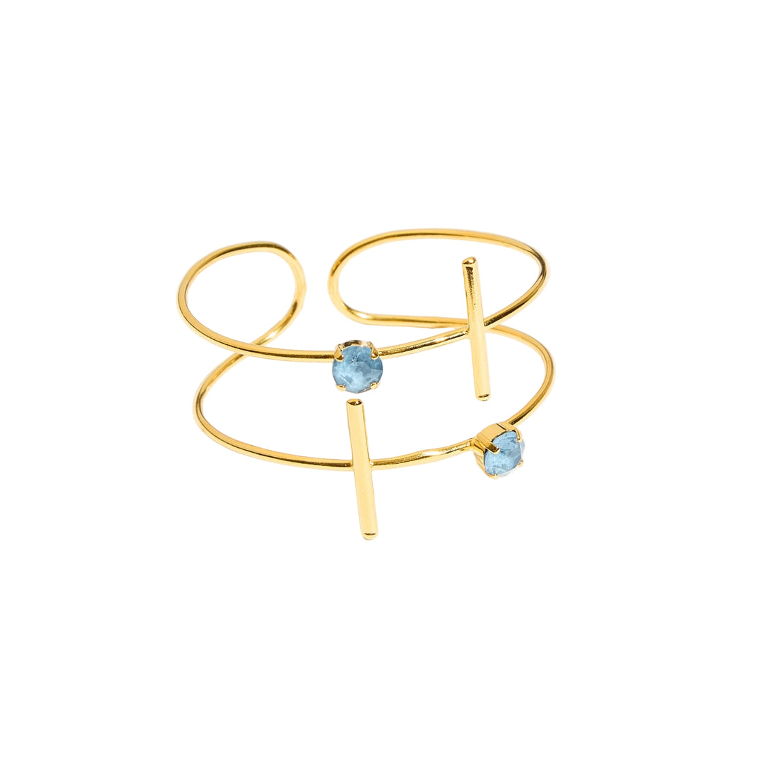 Blue Double Frame Bangle