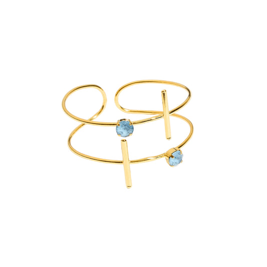 Blue Double Frame Bangle
