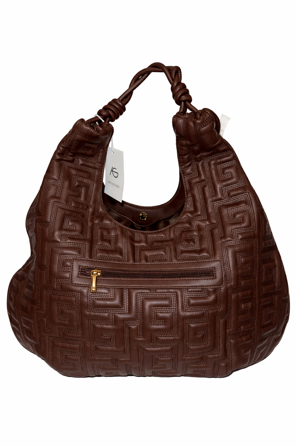 Greca Chocolate 3D Large Tote Ari Giorgio Sokolata Collection