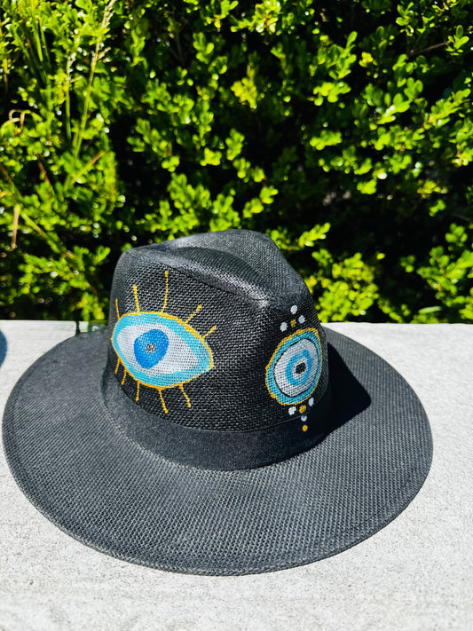Black matia (eyes) hat