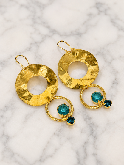 Turquoise 2 Tone Aria Earrings