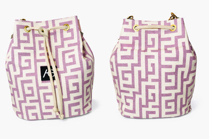 Lilac Bucket Bag By Ari Giorgio Greece