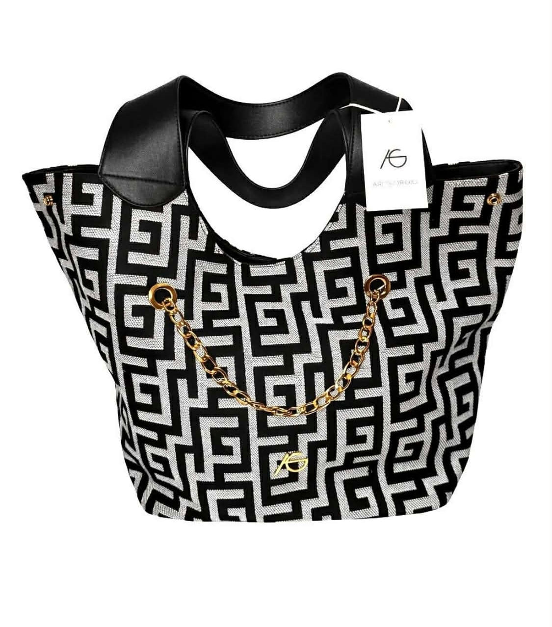 Meandros Gold Chain Tote By Ari Giorgio Greece