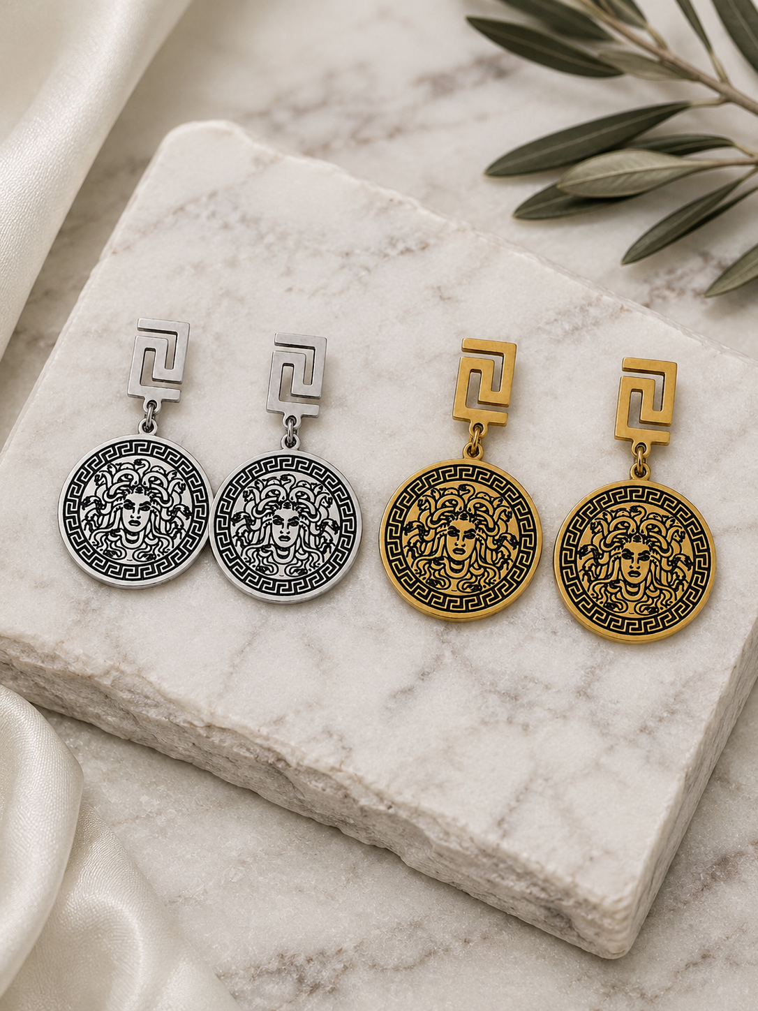 Medusa Meander Earrings
