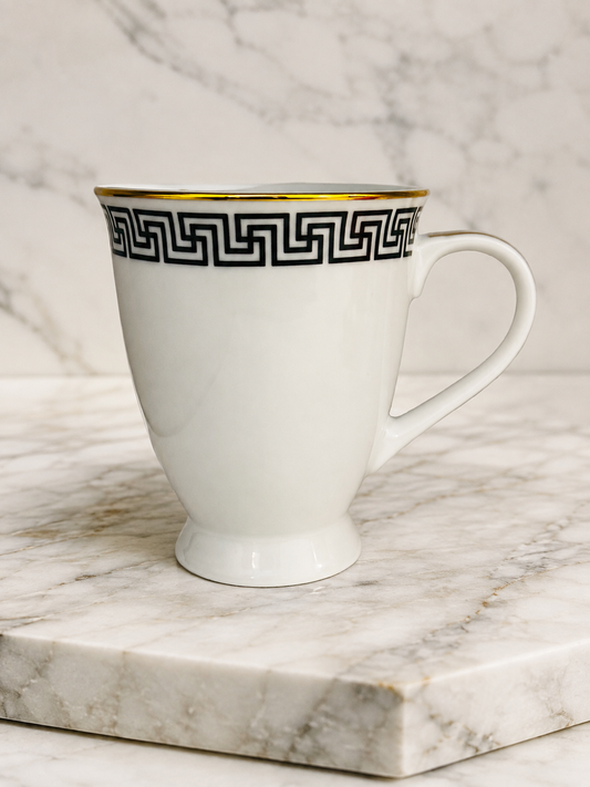 Meander Mug with Gold Detail