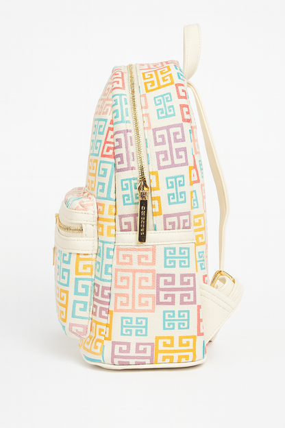 Greek Key Multi Backpack / Baby bag