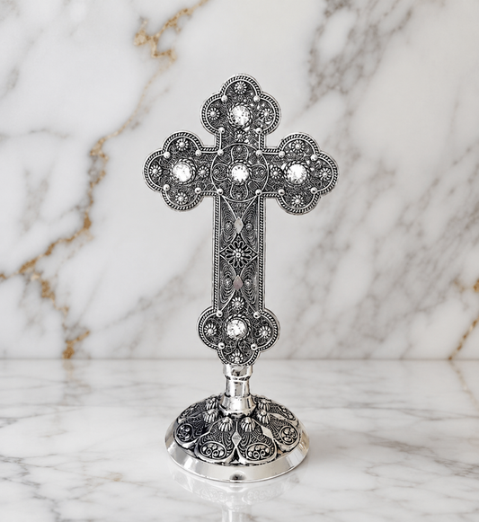 Silver Decorative Standing Cross