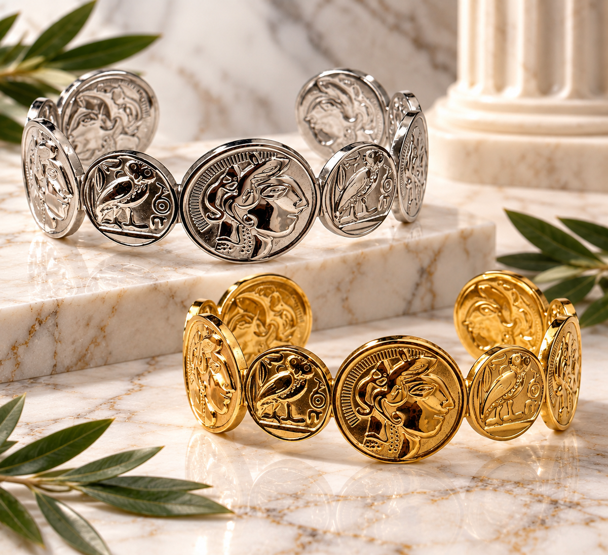 Ancient Greek Coin Cuffs